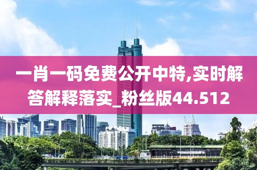 一肖一码免费公开中特,实时解答解释落实_粉丝版44.512