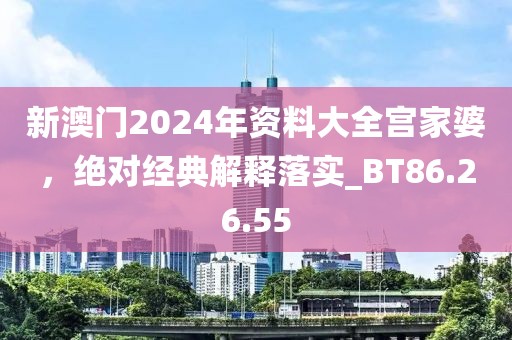新澳门2024年资料大全宫家婆，绝对经典解释落实_BT86.26.55