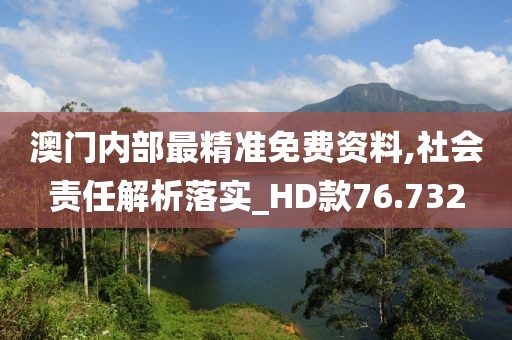 澳门内部最精准免费资料,社会责任解析落实_HD款76.732