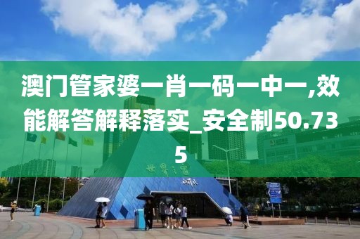 澳门管家婆一肖一码一中一,效能解答解释落实_安全制50.735