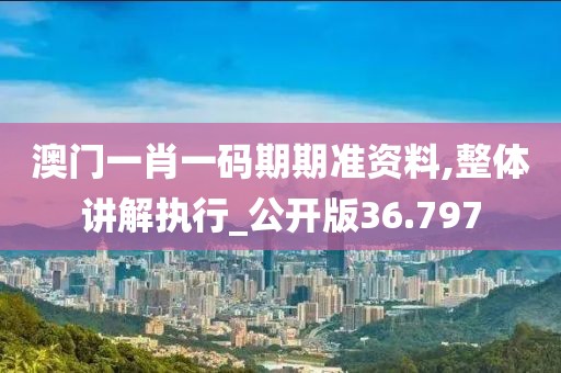 澳门一肖一码期期准资料,整体讲解执行_公开版36.797