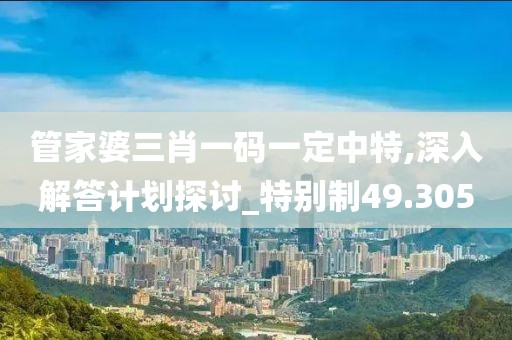 管家婆三肖一码一定中特,深入解答计划探讨_特别制49.305