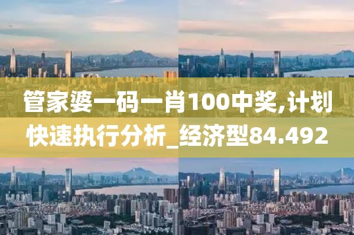 管家婆一码一肖100中奖,计划快速执行分析_经济型84.492