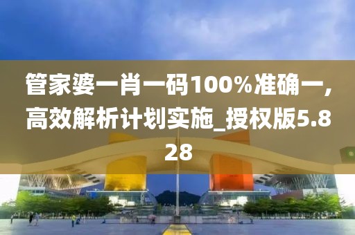 管家婆一肖一码100%准确一,高效解析计划实施_授权版5.828