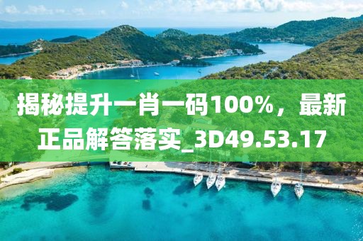 揭秘提升一肖一码100%，最新正品解答落实_3D49.53.17