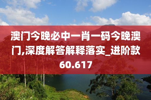 澳门今晚必中一肖一码今晚澳门,深度解答解释落实_进阶款60.617