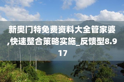 新奥门特免费资料大全管家婆,快速整合策略实施_反馈型8.917