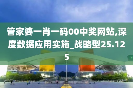 管家婆一肖一码00中奖网站,深度数据应用实施_战略型25.125
