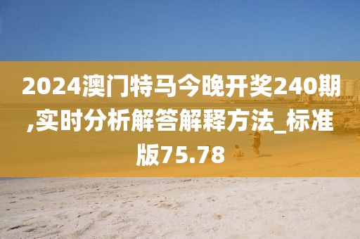 2024澳门特马今晚开奖240期,实时分析解答解释方法_标准版75.78
