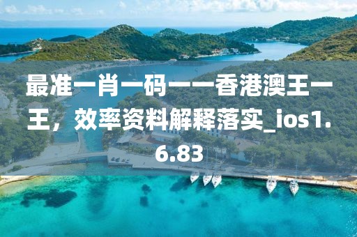 最准一肖一码一一香港澳王一王，效率资料解释落实_ios1.6.83