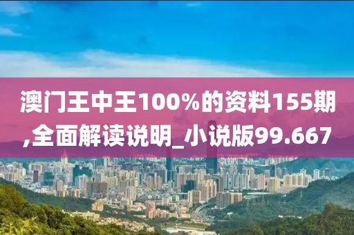 澳门王中王100%的资料155期,全面解读说明_小说版99.667