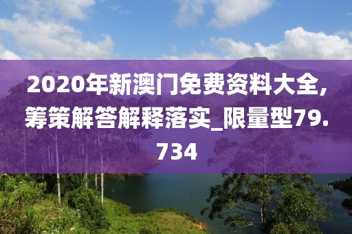 2020年新澳门免费资料大全,筹策解答解释落实_限量型79.734