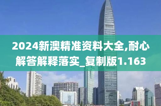 2024新澳精准资料大全,耐心解答解释落实_复制版1.163