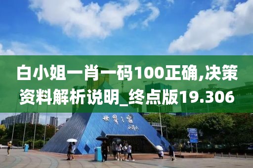 白小姐一肖一码100正确,决策资料解析说明_终点版19.306