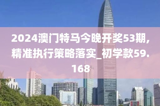 2024澳门特马今晚开奖53期,精准执行策略落实_初学款59.168