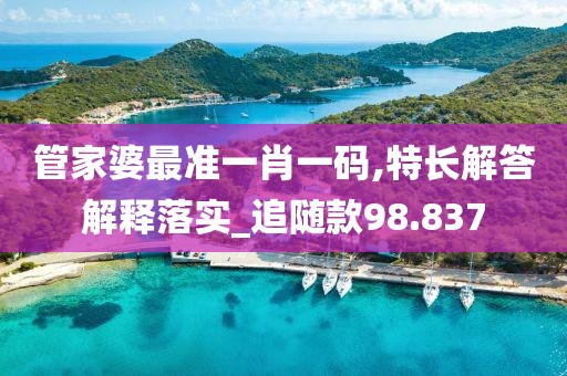 管家婆最准一肖一码,特长解答解释落实_追随款98.837