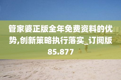 管家婆正版全年免费资料的优势,创新策略执行落实_订阅版85.877