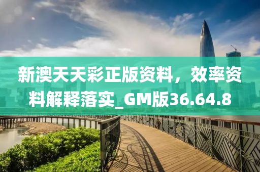 新澳天天彩正版资料，效率资料解释落实_GM版36.64.8