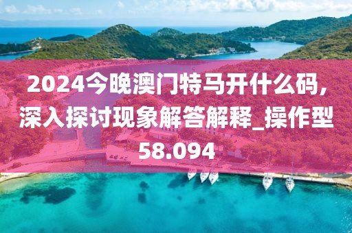 2024今晚澳门特马开什么码,深入探讨现象解答解释_操作型58.094