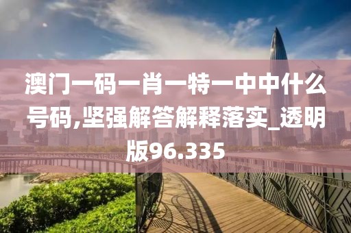 澳门一码一肖一特一中中什么号码,坚强解答解释落实_透明版96.335