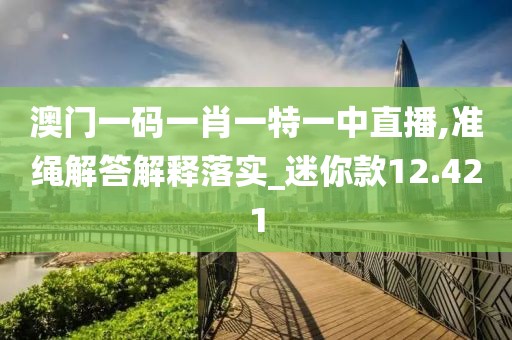 澳门一码一肖一特一中直播,准绳解答解释落实_迷你款12.421