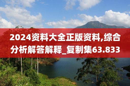 2024资料大全正版资料,综合分析解答解释_复制集63.833