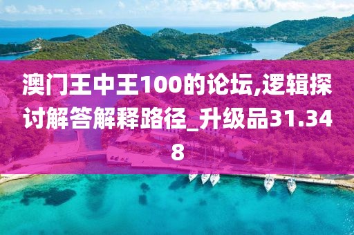 澳门王中王100的论坛,逻辑探讨解答解释路径_升级品31.348