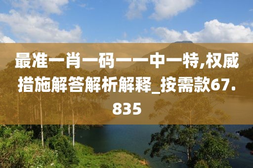 最准一肖一码一一中一特,权威措施解答解析解释_按需款67.835