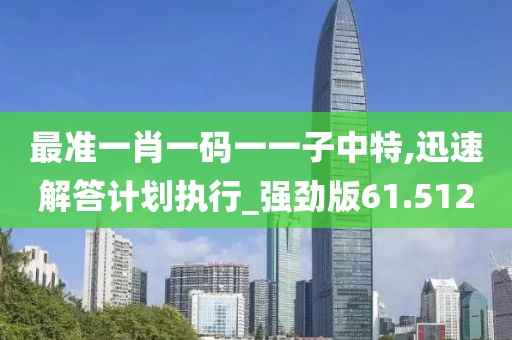 最准一肖一码一一子中特,迅速解答计划执行_强劲版61.512