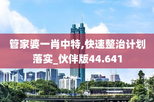 管家婆一肖中特,快速整治计划落实_伙伴版44.641