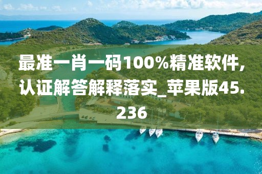 最准一肖一码100%精准软件,认证解答解释落实_苹果版45.236