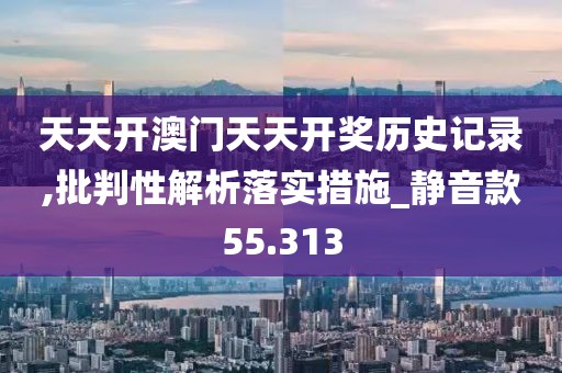 天天开澳门天天开奖历史记录,批判性解析落实措施_静音款55.313