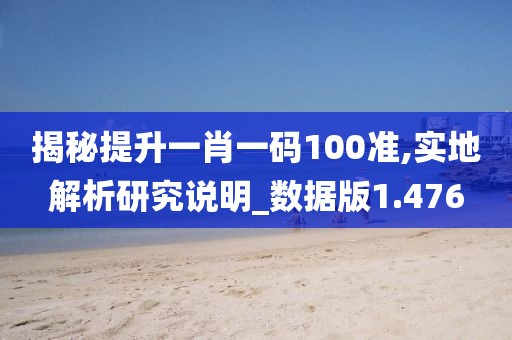 揭秘提升一肖一码100准,实地解析研究说明_数据版1.476