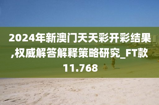 2024年新澳门天天彩开彩结果,权威解答解释策略研究_FT款11.768