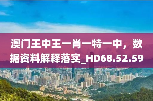 澳门王中王一肖一特一中，数据资料解释落实_HD68.52.59