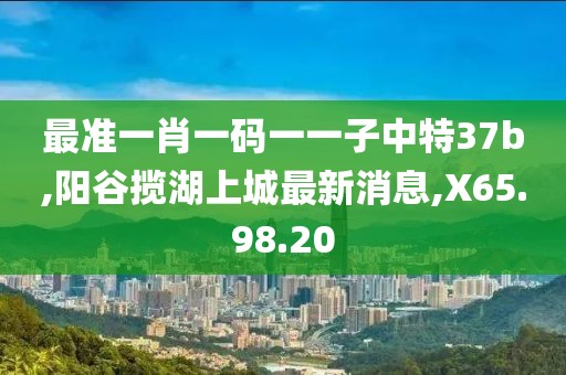 最准一肖一码一一子中特37b,阳谷揽湖上城最新消息,X65.98.20