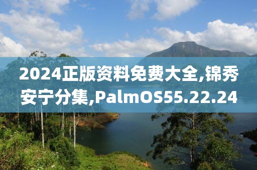 2024正版资料免费大全,锦秀安宁分集,PalmOS55.22.24