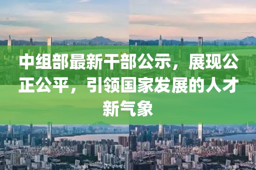 中组部最新干部公示，展现公正公平，引领国家发展的人才新气象