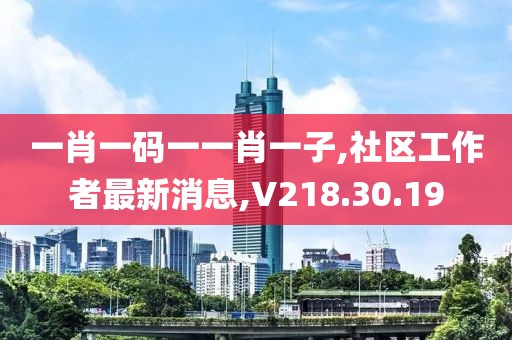 一肖一码一一肖一子,社区工作者最新消息,V218.30.19