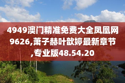 4949澳门精准免费大全凤凰网9626,萧子赫叶歆婷最新章节,专业版48.54.20