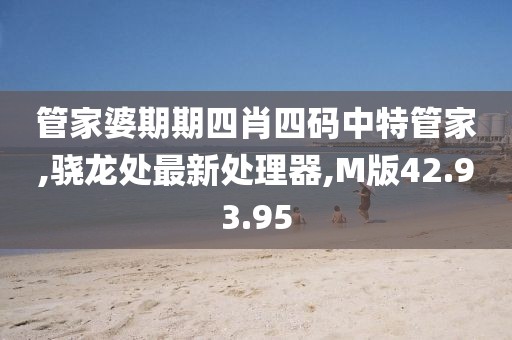 管家婆期期四肖四码中特管家,骁龙处最新处理器,M版42.93.95
