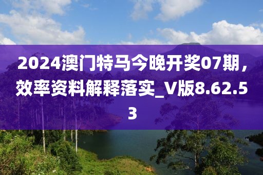 2024澳门特马今晚开奖07期，效率资料解释落实_V版8.62.53