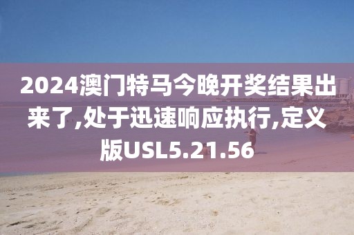 2024澳门特马今晚开奖结果出来了,处于迅速响应执行,定义版USL5.21.56