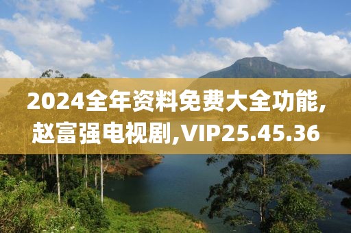 2024全年资料免费大全功能,赵富强电视剧,VIP25.45.36