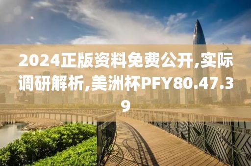 2024正版资料免费公开,实际调研解析,美洲杯PFY80.47.39