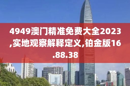 4949澳门精准免费大全2023,实地观察解释定义,铂金版16.88.38