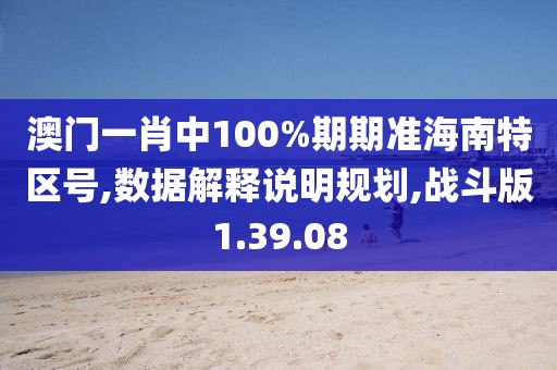 澳门一肖中100%期期准海南特区号,数据解释说明规划,战斗版1.39.08