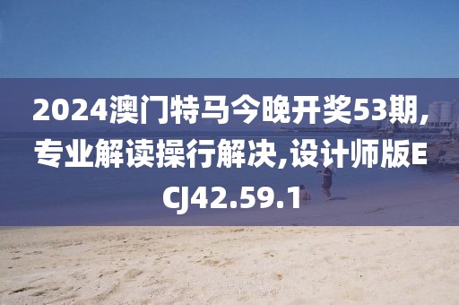2024澳门特马今晚开奖53期,专业解读操行解决,设计师版ECJ42.59.1