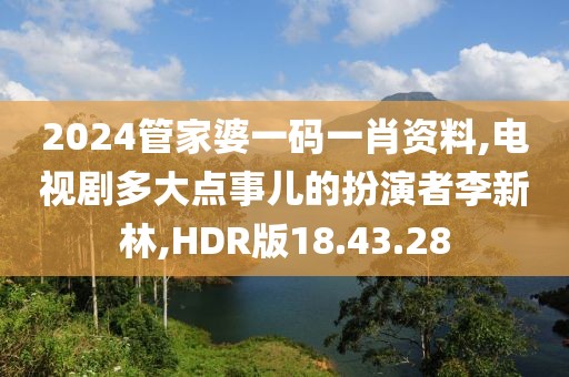 2024管家婆一码一肖资料,电视剧多大点事儿的扮演者李新林,HDR版18.43.28