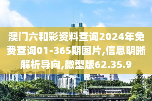 澳门六和彩资料查询2024年免费查询01-365期图片,信息明晰解析导向,微型版62.35.9